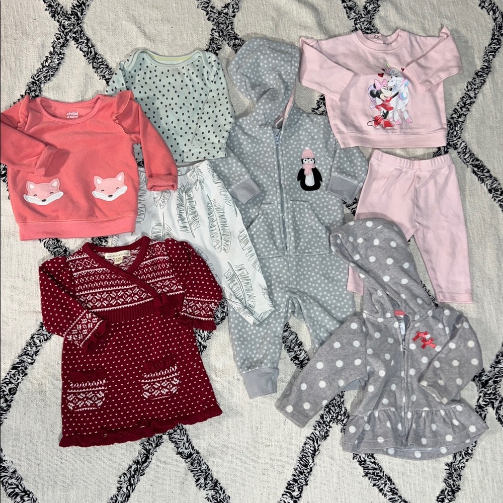 3-6M Long-Sleeve lot dress jackets sweatshirts pants Carters Honest Cloud Island